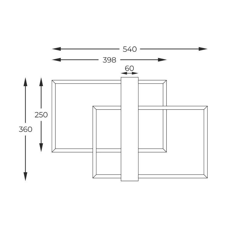 Zuma Line - LED Плафониера LED/39W/230V 3000K черен/бор