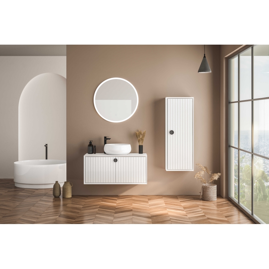 Zuma Line - Стенно огледало за баня с вградена LED подсветка, 36W/230V, 3000/4000/6000K, Ø 80 см, IP44