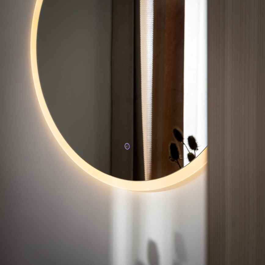Zuma Line - Стенно огледало за баня с вградена LED подсветка, 36W/230V, 3000/4000/6000K, Ø 80 см, IP44