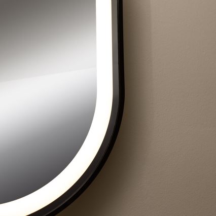 Zuma Line - LED Баня стена огледало с подсветка LED/24W/230V 3000/4000/6000K 70x50 см IP44 черен
