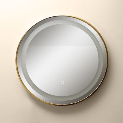 Zuma Line - LED Баня стена огледало с подсветка LED/24W/230V 3000/4000/6000K Ø 60 см IP44 златист