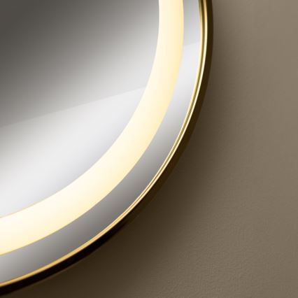 Zuma Line - LED Баня стена огледало с подсветка LED/24W/230V 3000/4000/6000K Ø 60 см IP44 златист