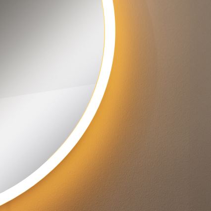Zuma Line - LED Баня стена огледало с подсветка LED/24W/230V 3000/4000/6000K Ø 60 см IP44 бял/златист