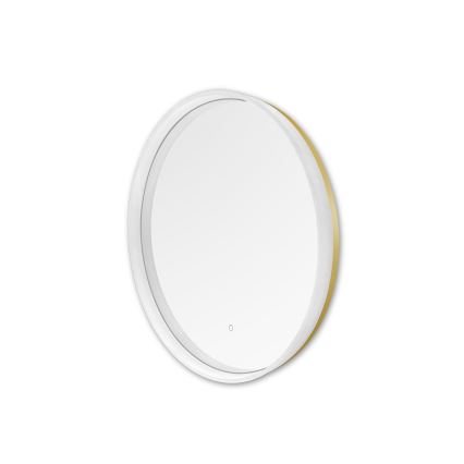 Zuma Line - LED Баня стена огледало с подсветка LED/24W/230V 3000/4000/6000K Ø 60 см IP44 бял/златист