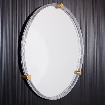 Zuma Line - LED Баня стена огледало с подсветка LED/24W/230V 3000/4000/6000K Ø 60 см IP44 прозрачен/златист