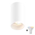 Zuma Line - Димируемо LED RGBW точково осветително тяло 1xGU10/4,8W/230V бяло + дистанционно управление