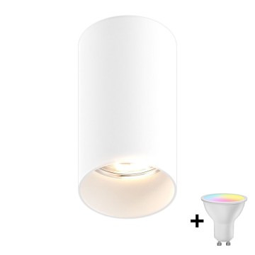 Zuma Line - Димируемо LED RGBW точково осветително тяло 1xGU10/4,8W/230V бяло + дистанционно управление