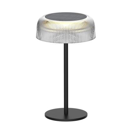 Zuma Line - LED Димируем соларен акумулаторен настолна лампа LED/2,5W/2000 mAh IP44 черен