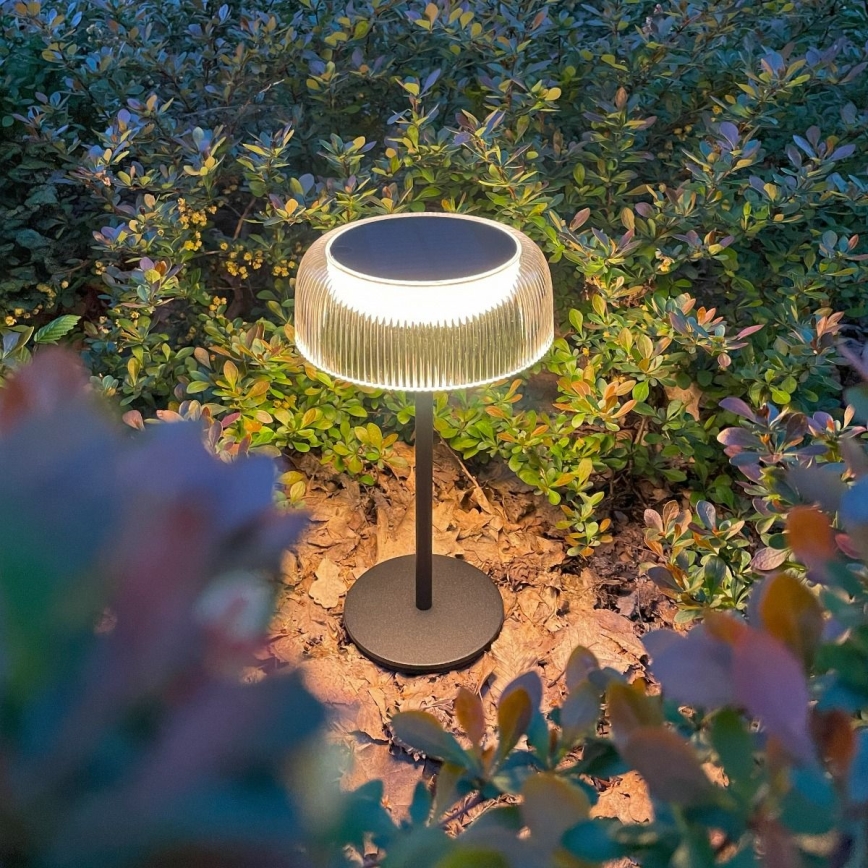 Zuma Line - LED Димируем соларен акумулаторен настолна лампа LED/2,5W/2000 mAh IP44 черен