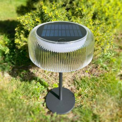 Zuma Line - LED Димируем соларен акумулаторен настолна лампа LED/2,5W/2000 mAh IP44 черен