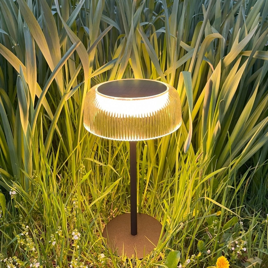 Zuma Line - LED Димируем соларен акумулаторен настолна лампа LED/2,5W/2000 mAh IP44 черен