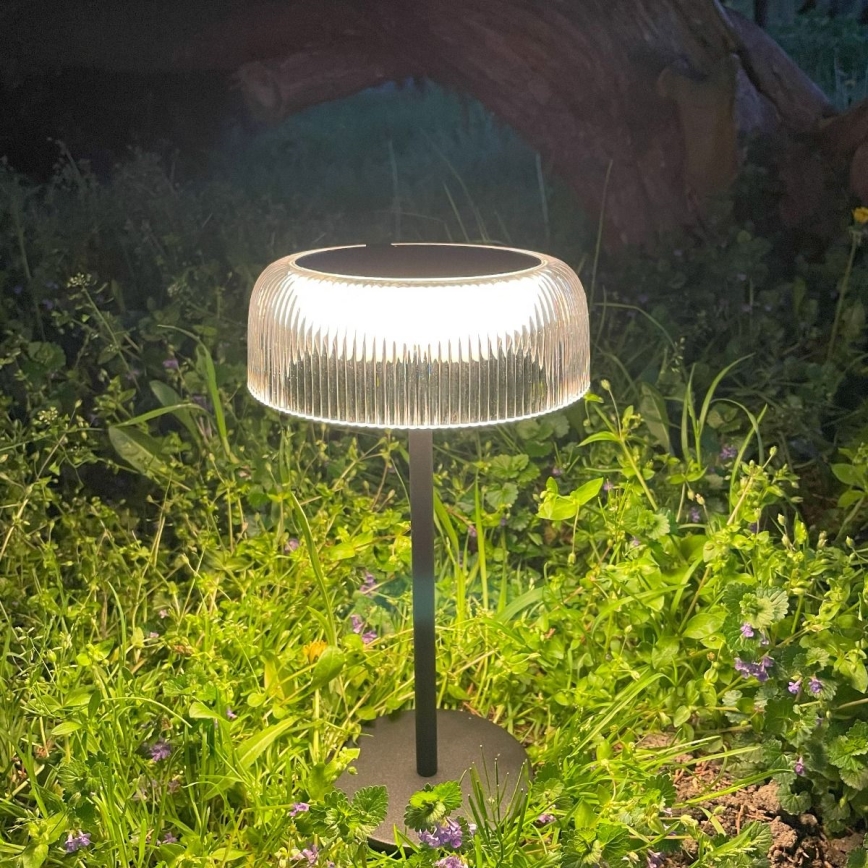 Zuma Line - LED Димируем соларен акумулаторен настолна лампа LED/2,5W/2000 mAh IP44 черен