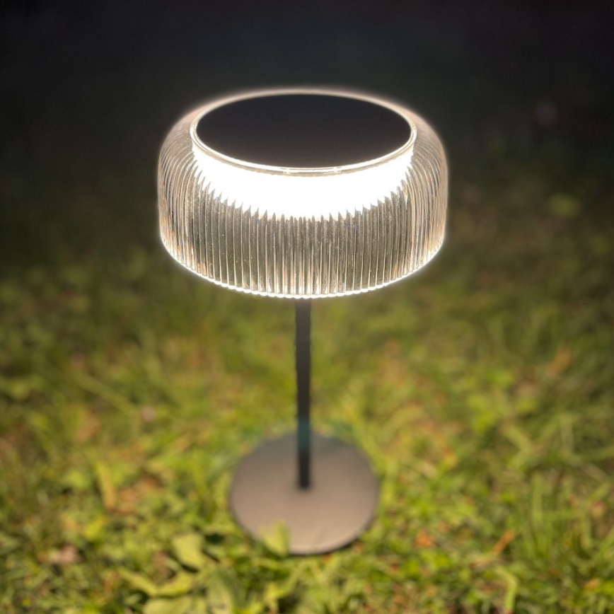 Zuma Line - LED Димируем соларен акумулаторен настолна лампа LED/2,5W/2000 mAh IP44 черен