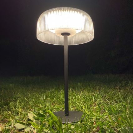 Zuma Line - LED Димируем соларен акумулаторен настолна лампа LED/2,5W/2000 mAh IP44 черен