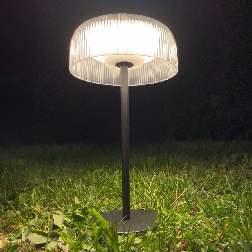 Zuma Line - LED Димируем соларен акумулаторен настолна лампа LED/2,5W/2000 mAh IP44 черен