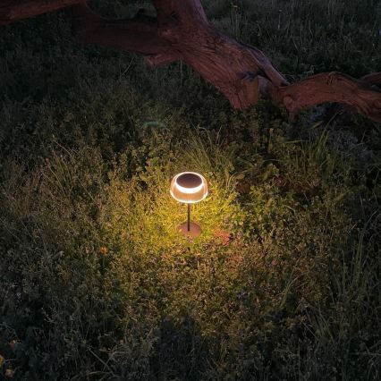 Zuma Line - LED Димируем соларен акумулаторен настолна лампа LED/2,5W/2000 mAh IP44 черен
