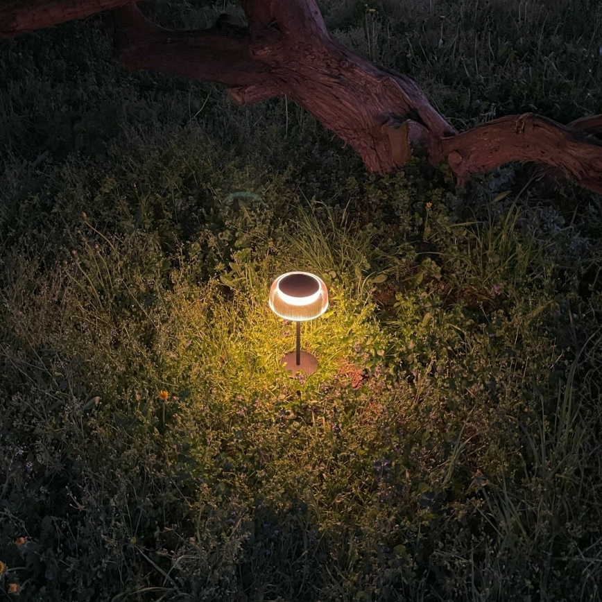 Zuma Line - LED Димируем соларен акумулаторен настолна лампа LED/2,5W/2000 mAh IP44 черен