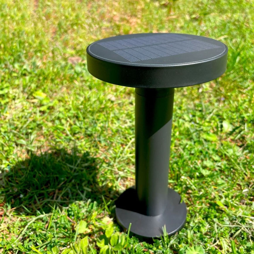 Zuma Line - LED Димируем соларен акумулаторен настолна лампа LED/2W/2000 mAh IP44 черен