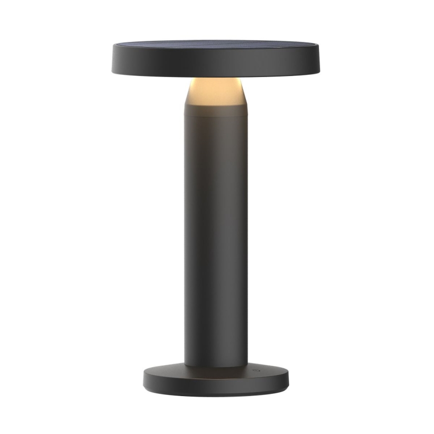 Zuma Line - LED регулируема соларна настолна лампа с вградена батерия LED/2W/2000 mAh IP44 черна