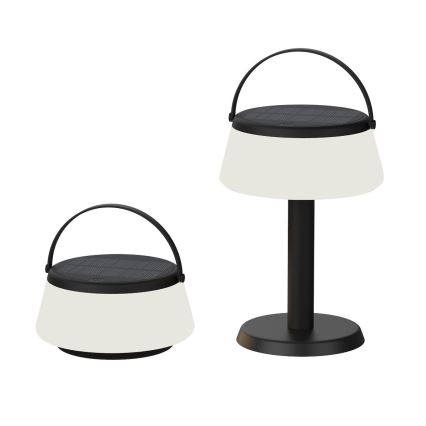 Zuma Line - LED Димируем соларен акумулаторен настолна лампа LED/2,2W/2000 mAh IP44 черен