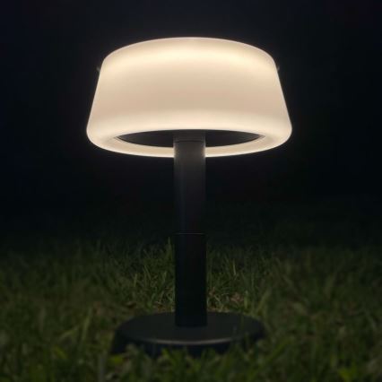 Zuma Line - LED Димируем соларен акумулаторен настолна лампа LED/2,2W/2000 mAh IP44 черен