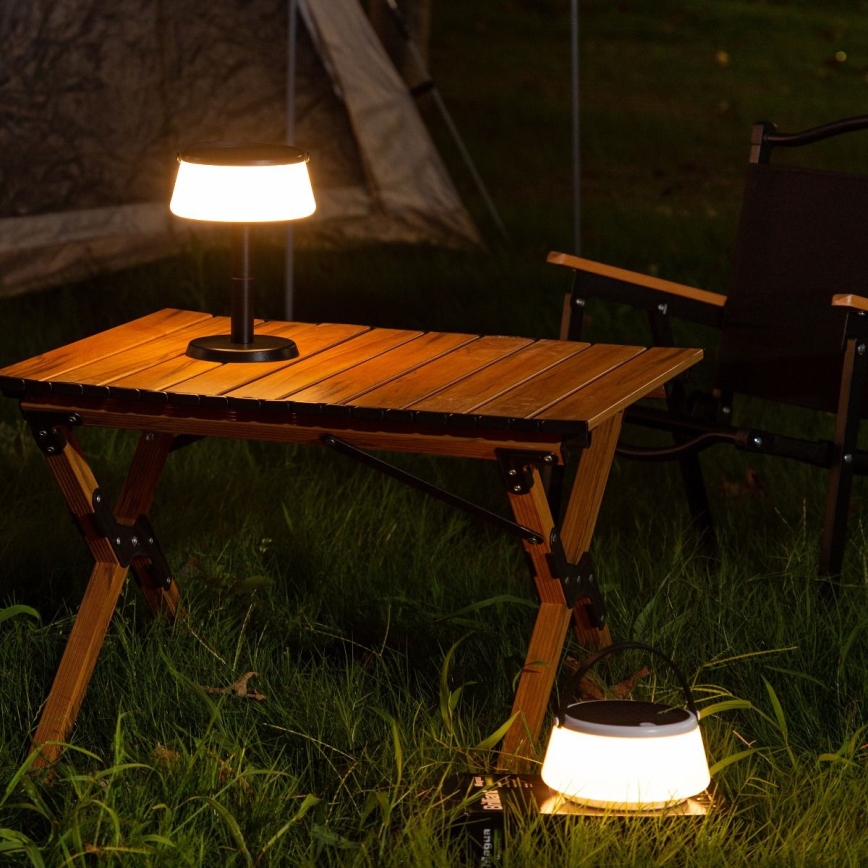 Zuma Line - LED Димируем соларен акумулаторен настолна лампа LED/2,2W/2000 mAh IP44 черен