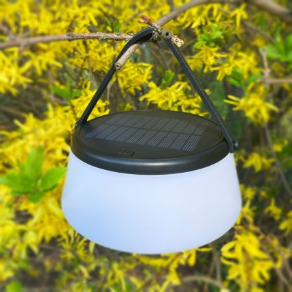 Zuma Line - LED Димируем соларен акумулаторен настолна лампа LED/2,2W/2000 mAh IP44 черен