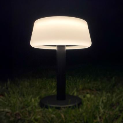 Zuma Line - LED Димируем соларен акумулаторен настолна лампа LED/2,2W/2000 mAh IP44 черен