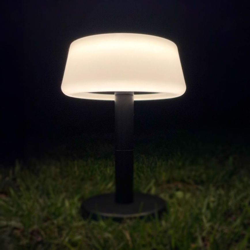Zuma Line - LED Димируем соларен акумулаторен настолна лампа LED/2,2W/2000 mAh IP44 черен