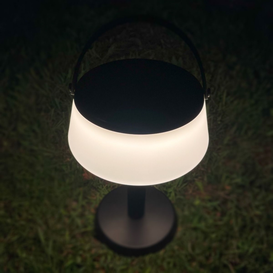 Zuma Line - LED Димируем соларен акумулаторен настолна лампа LED/2,2W/2000 mAh IP44 черен