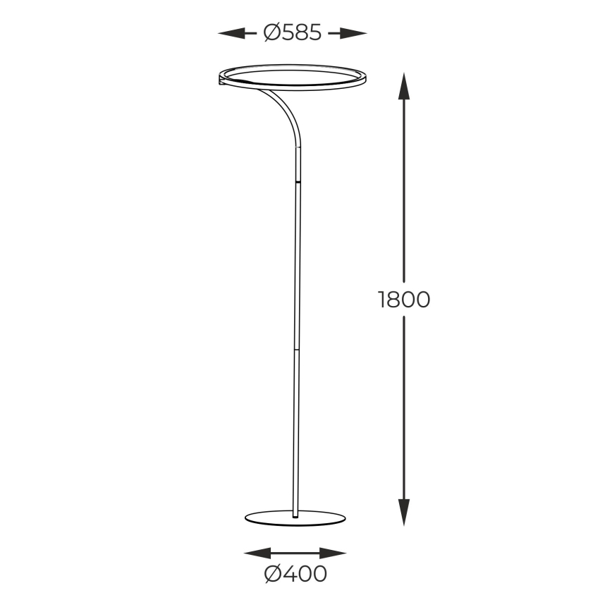 Zuma Line - LED Лампион LED/24W/230V черен