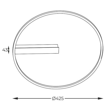 Zuma Line - LED Плафониера LED/18W/230V черен