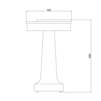 Zuma Line - LED Димируема акумулаторна настолна лампа LED/2,5W/1200 mAh 3000/4000/6000K златист