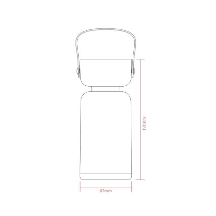 Zuma Line - LED Димируема акумулаторна настолна лампа LED/3W/1200 mAh 3000/4000/6500K IP44 кафяв