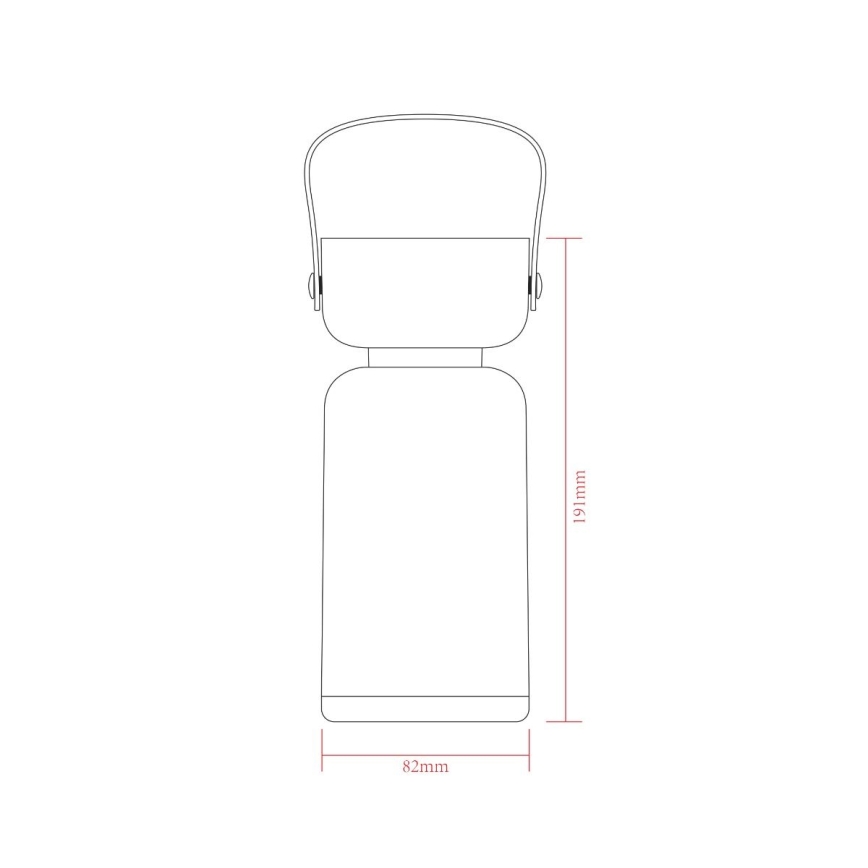 Zuma Line - LED Димируема акумулаторна настолна лампа LED/3W/1200 mAh 3000/4000/6500K IP44 кафяв