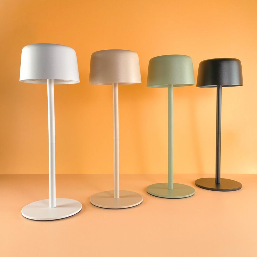 Zuma Line - LED регулируема презареждаема настолна лампа LED/2W/1200 mAh IP44 черна