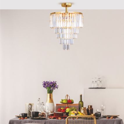 Zuma Line - Полилей за повърхностен монтаж 10xE14/40W/230V златист