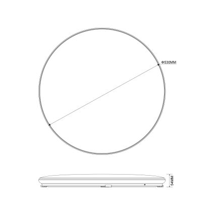 Zuma Line - LED Димируем плафон LED/48W/230V Ø 53 см лъскав хром