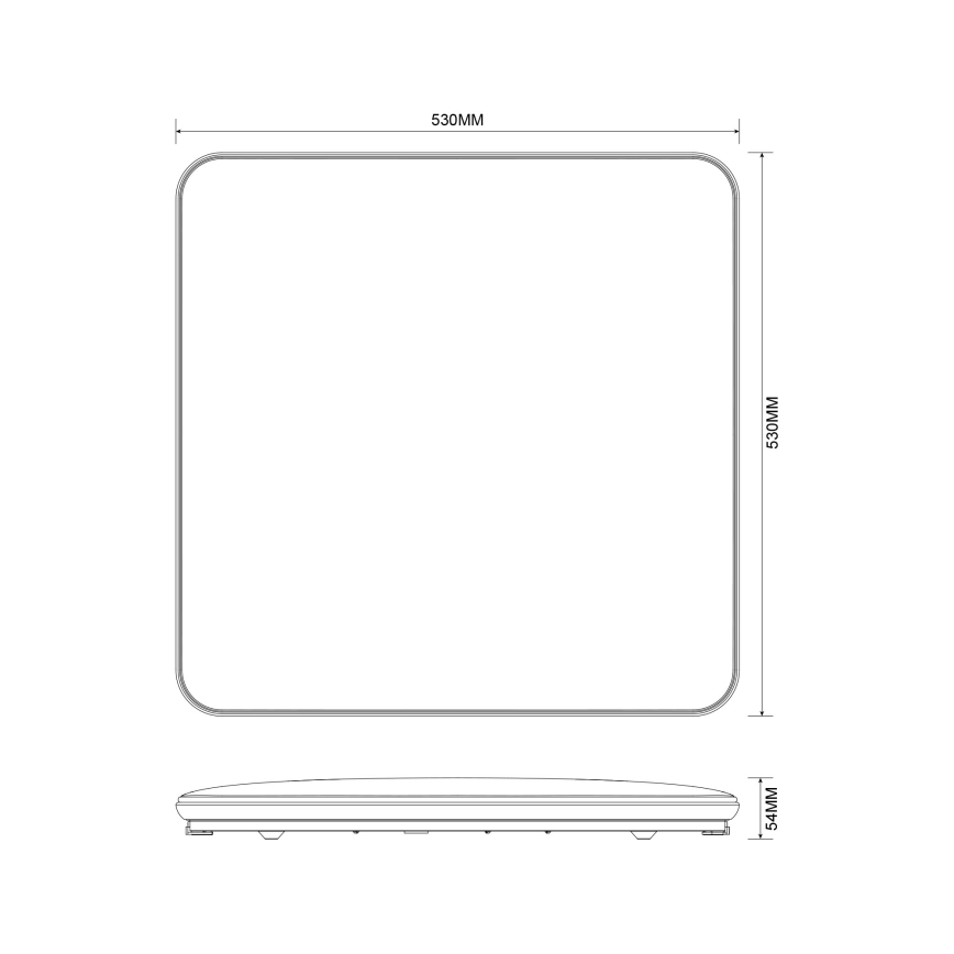 Zuma Line - LED Димируем плафон LED/48W/230V 53x53 cm златист
