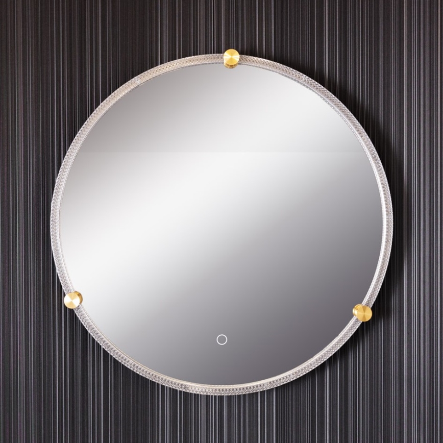 Zuma Line - LED Баня стена огледало с подсветка LED/24W/230V 3000/4000/6000K Ø 60 см IP44 прозрачен/златист