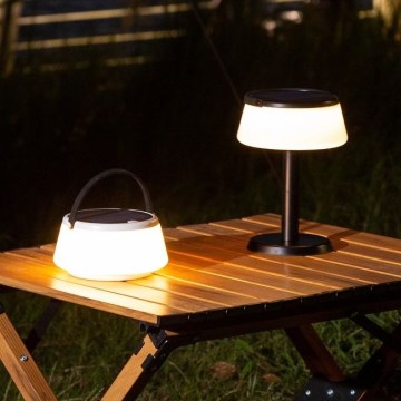 Zuma Line - LED Димируем соларен акумулаторен настолна лампа LED/2,2W/2000 mAh IP44 черен