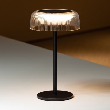 Zuma Line - LED Димируем соларен акумулаторен настолна лампа LED/2,5W/2000 mAh IP44 черен