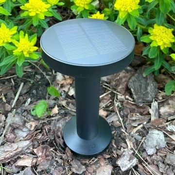 Zuma Line - LED Димируем соларен акумулаторен настолна лампа LED/2W/2000 mAh IP44 черен