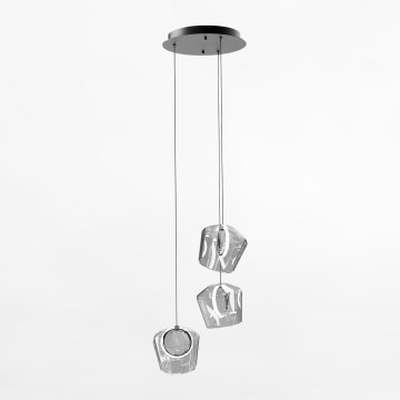 Zuma Line - LED Пендел 3xLED/6W/230V черен/прозрачен