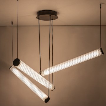 Zuma Line - LED полилей на кабел с възможност за димиране LED/64W/230V 2700-6500K черен + дистанционно управление