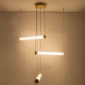 Zuma Line - LED полилей на кабел с възможност за димиране LED/64W/230V 2700-6500K златист + дистанционно управление