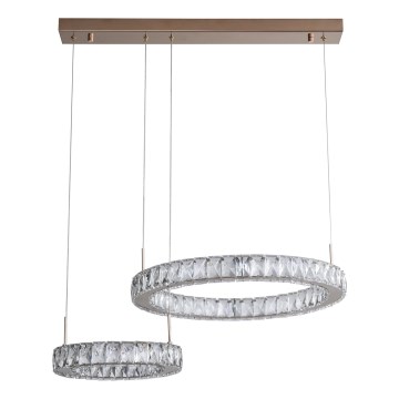 Zuma Line - LED полилей с кабелно окачване LED/36W/230V розово злато