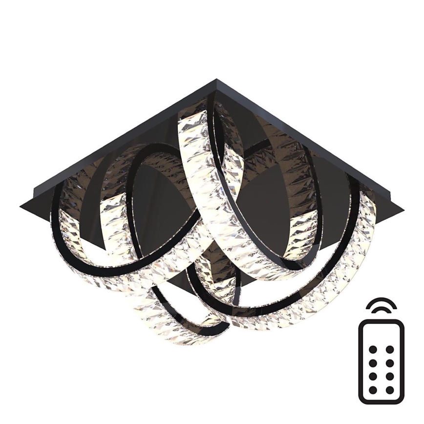 Zuma Line - LED регулируемо кристално таванно осветително тяло LED/23,5W/230V 2700-6000K черно + дистанционно управление