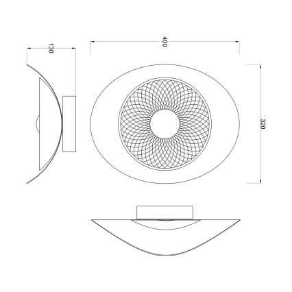 Zuma Line - LED стенен аплик LED/8W/230V черен/димчато черен