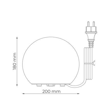 Zuma Line - Външна лампа 1xE27/10W/230V Ø 20 см IP44